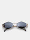 Luigi Unisex Sunglasses With Black Metallic Frame And Black Lens 4863801