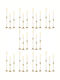 Set Of Metal Candle Holders In Gold Colour 10x2x3cm 30 Pieces