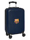 Medium Travel Suitcase Blue/Bordeaux with 4 Wheels Height 57cm