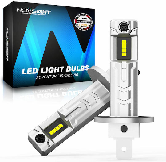 NovSight Крушка за Автомобил и Мотоциклет H1 / T11 Canbus LED 6500K Хладно Бяло 12V 60W