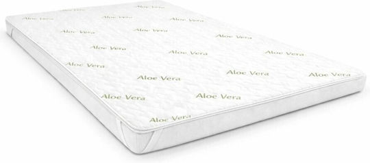 Pucioasa Topper Saltele Semidublu Microfibra Îmbibat Cu Aloe Vera Și Husa Detasabila 120x200x3.5cm
