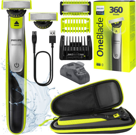 Philips Oneblade QP2734/23 Case + Philips OneBlade Blade QP610 Electric Shaver for Face Rechargeable