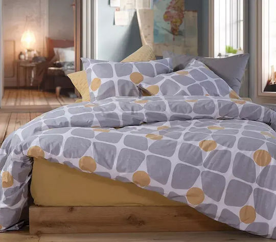 Nef-Nef Homeware Casual Σετ Σεντόνι με 2 Μαξιλαροθήκες Υπέρδιπλο με Λάστιχο 170x270+35εκ. 3 (3τμχ)