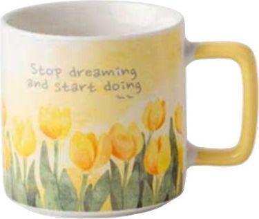 Marva Flowers Tasse aus Porzellan Gelbe 350ml