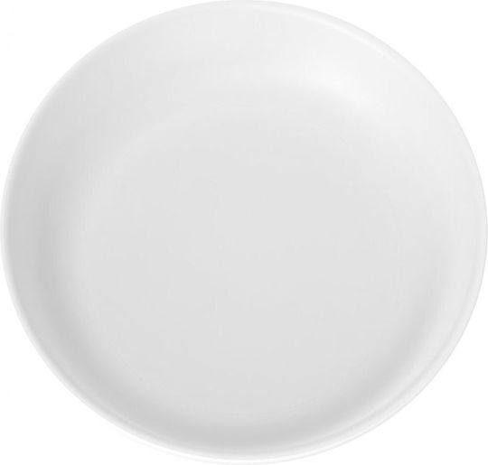 Goldplast Mineral Serving Plate Deep White with Diameter 17.8cm
