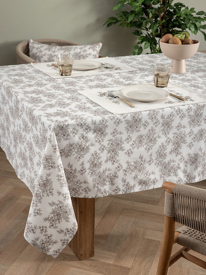 Palamaiki Τραπεζομάντηλο Βαμβακερό Dinner Λευκό 140x220εκ.