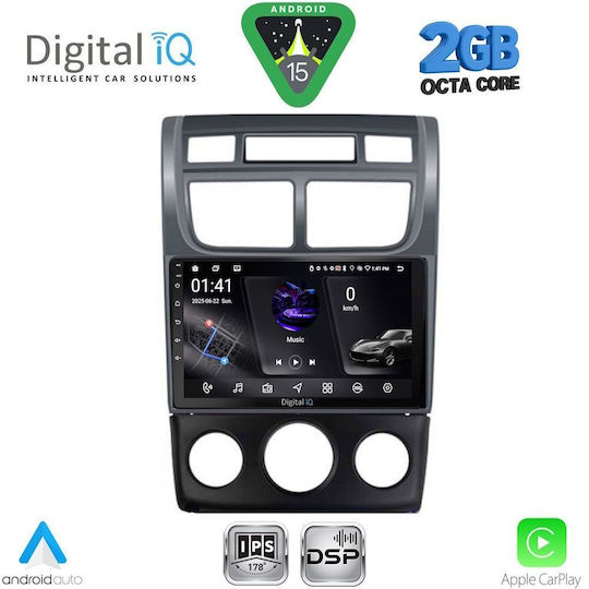 Digital IQ Ηχοσύστημα Αυτοκινήτου για Kia Sportage 2004-2010 με Clima+A/C (Bluetooth/USB/WiFi/GPS/Apple-Carplay/Android-Auto) με Οθόνη Αφής 9"