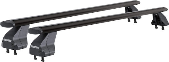 Menabo Bare De Acoperiș Din Aluminiu Pentru Ford Tranzit 2002-2013 Set Cu Picioare Negre