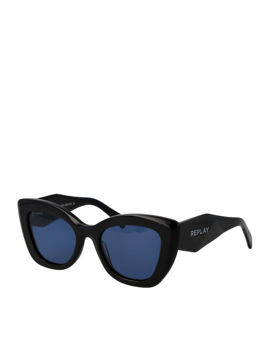 Replay Unisex Sunglasses with Black Horn-Rimmed Frame RY645S  display picture 1