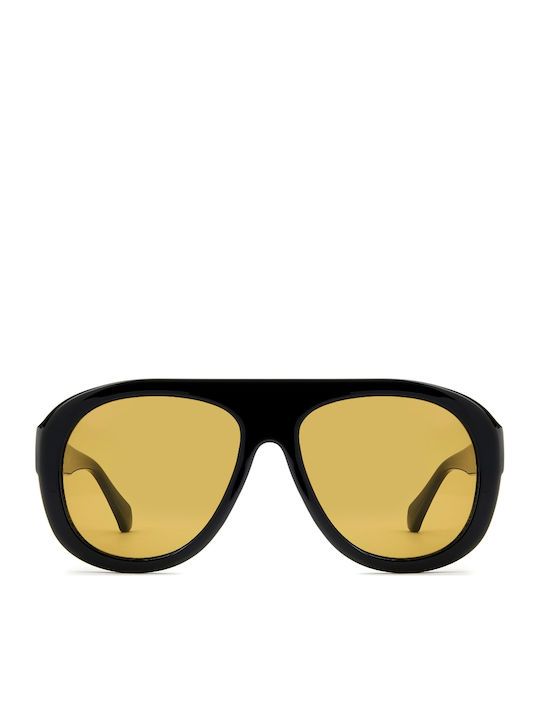 Prive Revaux Black Sunglasses with Horn-Rimmed Frame