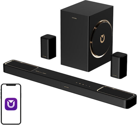 Ultimea Skywave F40 Soundbar 5.1.2 Bluetooth and HDMI 460W with Remote Control Black