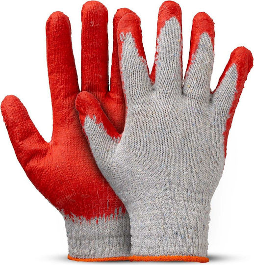 AMiO Safety Gloves Driver Gray Cotton Latex/Leather
