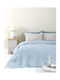 Nima Pique Blanket Single 160x240cm Dune Denim Blue