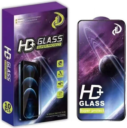 TelForceOne 9D 0.3mm Tempered Glass 10 Pieces Black (iPhone 12 / 12 Pro)