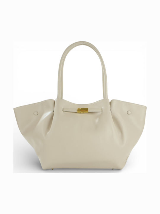 Passaggio Leather Leather Women's Tote Bag Beige