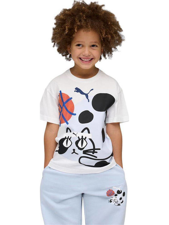Παιδικό T-shirt White Graphic Tee