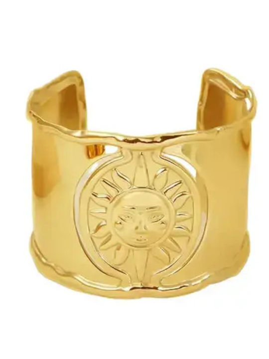 Women's Bracelet with Mum Design in Gold Plated Stainless Steel