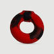 Flexible Thick Silicone Cock Ring 51 Mm Black Red