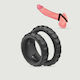 Διπλό Δαχτυλίδι Πέους Σιλικόνης Tyre Silicone Double Cock Ring Μαύρο