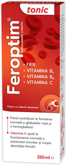 Zdrovit Feroptim Tonic Supliment pentru Întărirea Sistemului Imunitar 250ml Strugure Roșu