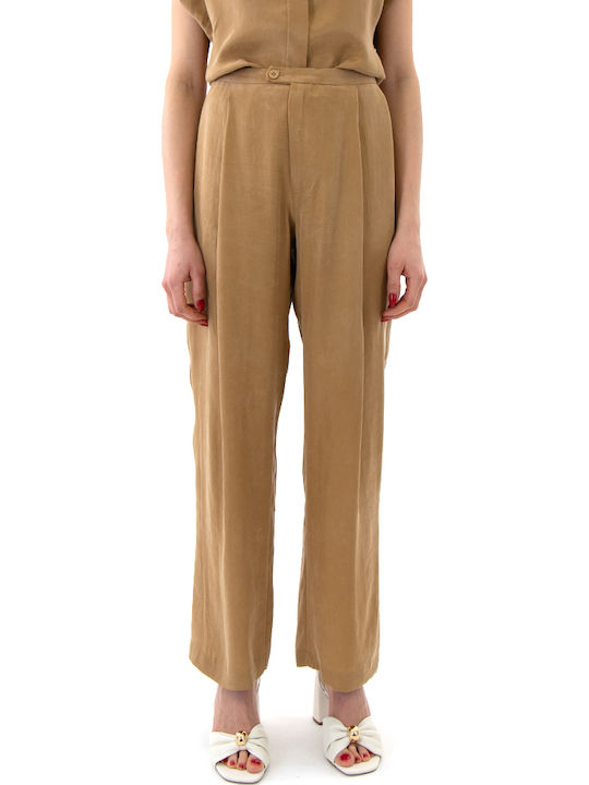 Zoya Pants Women's High Rise Fabric Trousers Gold Zoya Pants Women's High Rise Fabric Trousers Gold