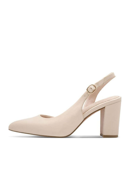 Leder Pumps Beigen