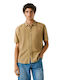 Percy Short Sleeve Shirt in Regular Fit Brown