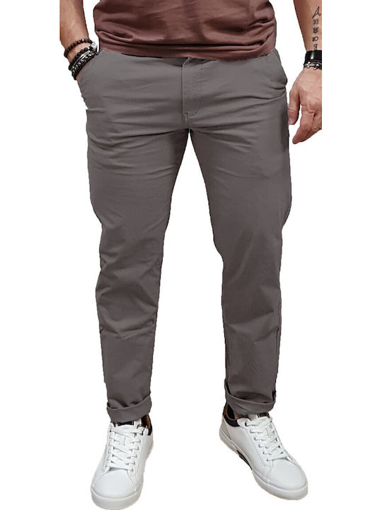 Rebase Chino Trousers in Slim Fit Gray