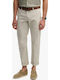 Elastic White Chino Trousers