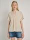 Short Sleeve Women's Shirt Beige