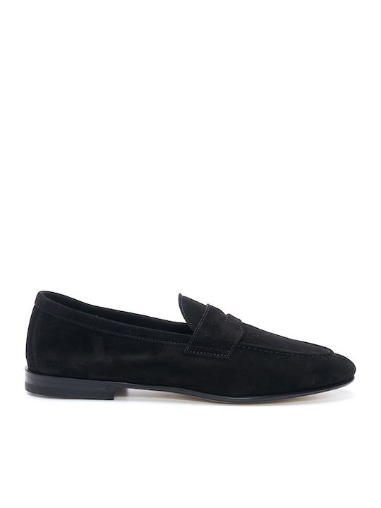 Henderson Suede Men's Loafers in Black Colour