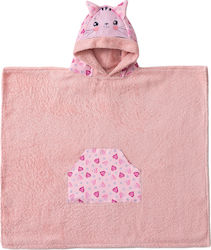 Palamaiki Poncho de Plajă pentru Copii Roz 120 x 70 cm
