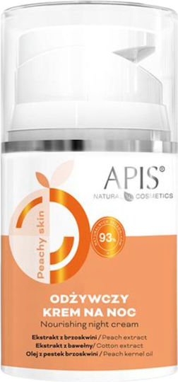 Apis Natural Cosmetics Peachy Skin Rich Cremă de Față pentru Hidratare, Reconstrucție și Strălucire 50ml