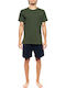 Ulisse Summer Men's Pyjamas Oil Green