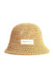 Mod Wave Movement Wicker Men's Hat Bucket Style Brown