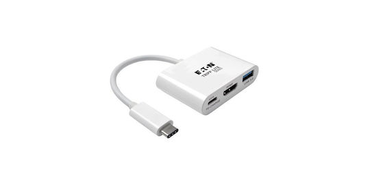 Eaton Tripplite Series USB-A / USB-C Докинг Станция с 4K PD Бял