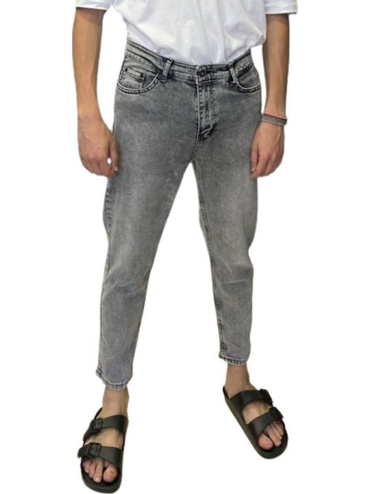 Oscar Denim Men's Cropped Grey Jeans Pants