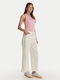 High Rise Women's Jean Pants in Relaxed Fit White