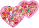 Set of 36 Kids Rings Heart Case