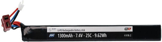 Battery Recharg.soft 7.4v 1300 Mah Li-po Single Stick 25c Tp