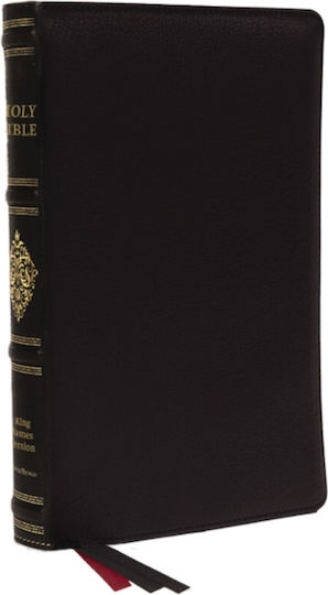Kjv, Personal Size Reference Bible, Sovereign Collection, Black Premium Goatskin Leather, Premier Collection, Comfort Print - Thomas Nelson Publishers - Leather / Fine Binding