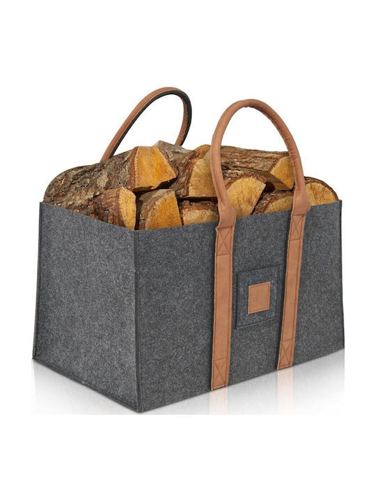 Alista Home Металик Кошница За Съхранение На Дърва 50x34x32см Сива Alista Home Металик Кошница За Съхранение На Дърва 50x34x32см Сива