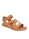 Damen Flache Sandalen Braun