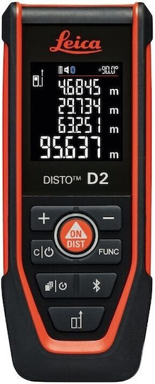 Leica Μέτρο Laser Disto D2 Bluetooth με Δυνατότητα Μέτρησης 150m