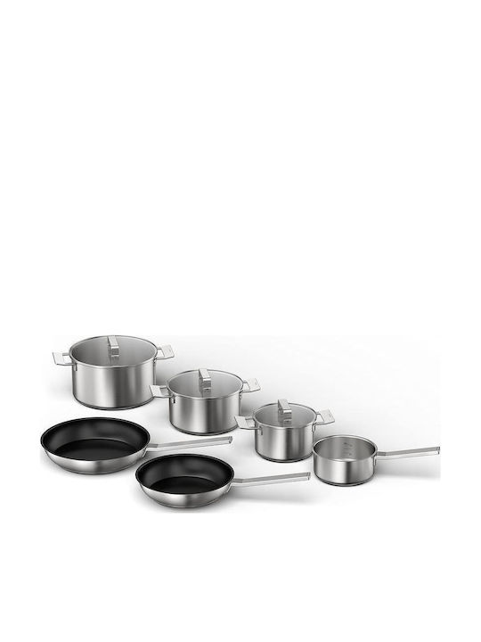 Neff Set Vase de Gătit din Oțel Inoxidabil cu Acoperire Antiaderentă 6 Piese