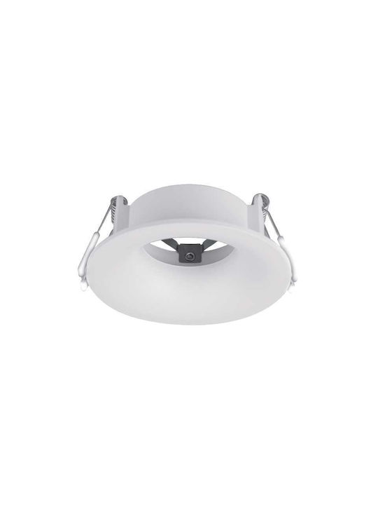 Redled Metallic Recessed Spot with GU10 Bulb Base White Redled Metallic Recessed Spot with GU10 Bulb Base White