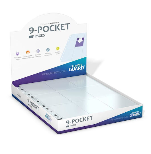 Ultimate Guard Top-Load Page Card Pages 9-Pocket Standard Size 100τμχ Διάφανες