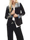 Desigual Sacou Dama Lung Negru