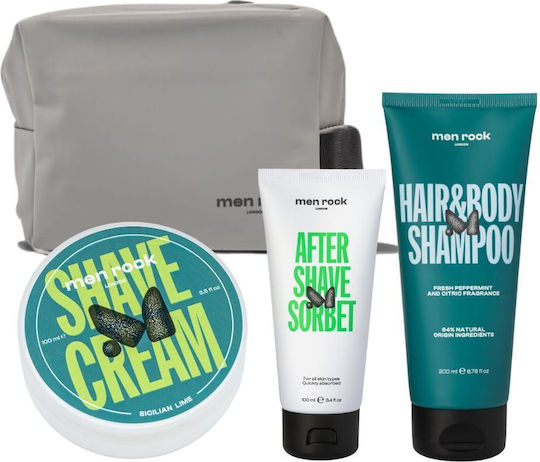 Men Rock Skin Care Set for Moisturizing & Body Cleaning 3 Pieces
