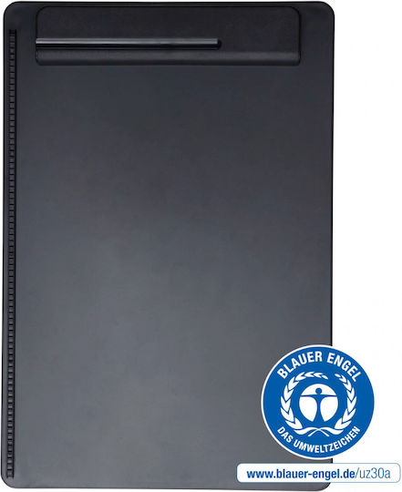Maul Simple A4 Clipboard Made Recycled Plastic Eco Maul Go Black